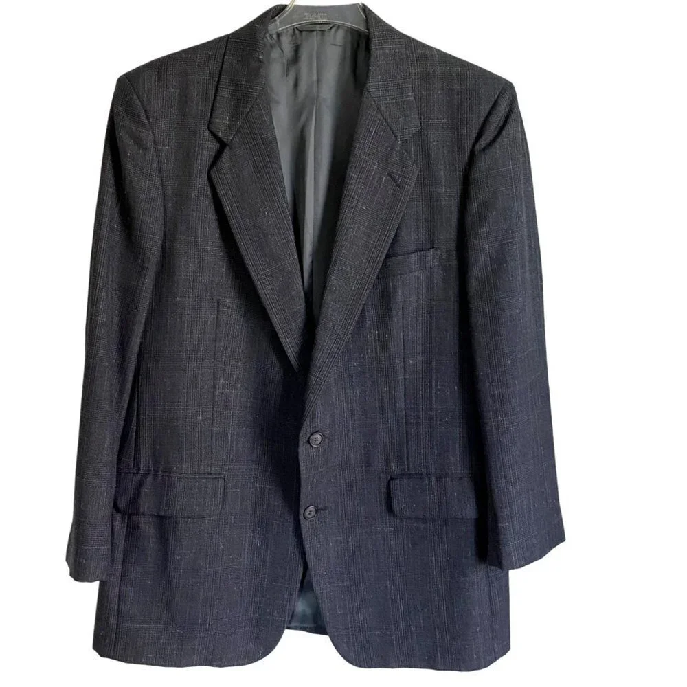 Francesco Maiolo Hand Tailored 2 Button Sport Coat Jacket 44L